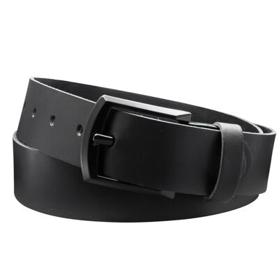 Ceinture 40 mm en croûte de cuir modèle EH59-SL-Noir