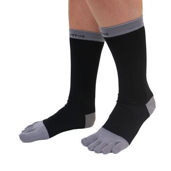 Chaussettes TOETOE® Essential Men Business Cotton Toe - Noir et Gris 3