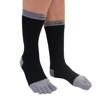 Chaussettes TOETOE® Essential Men Business Cotton Toe - Noir et Gris 4