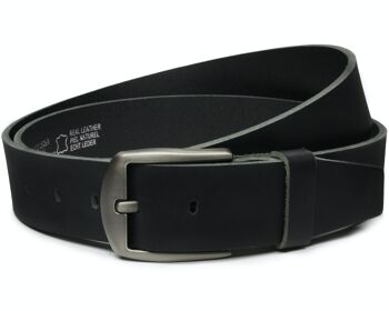 Ceinture 40 mm tout cuir modèle EH510-VL-Noir