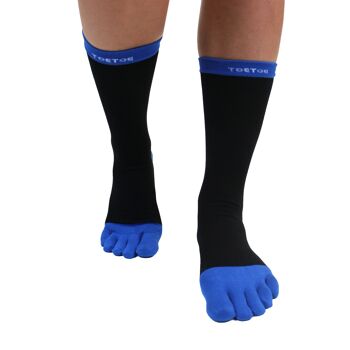 Chaussettes TOETOE® Essential Men Business Cotton Toe - Noir et bleu moyen 2