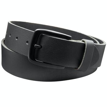 Ceinture 40 mm tout cuir modèle EH523-VL noir 1