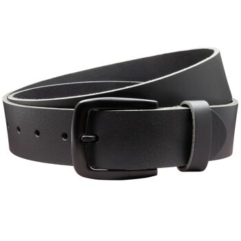 Ceinture 40 mm tout cuir modèle EH523-VL noir 2