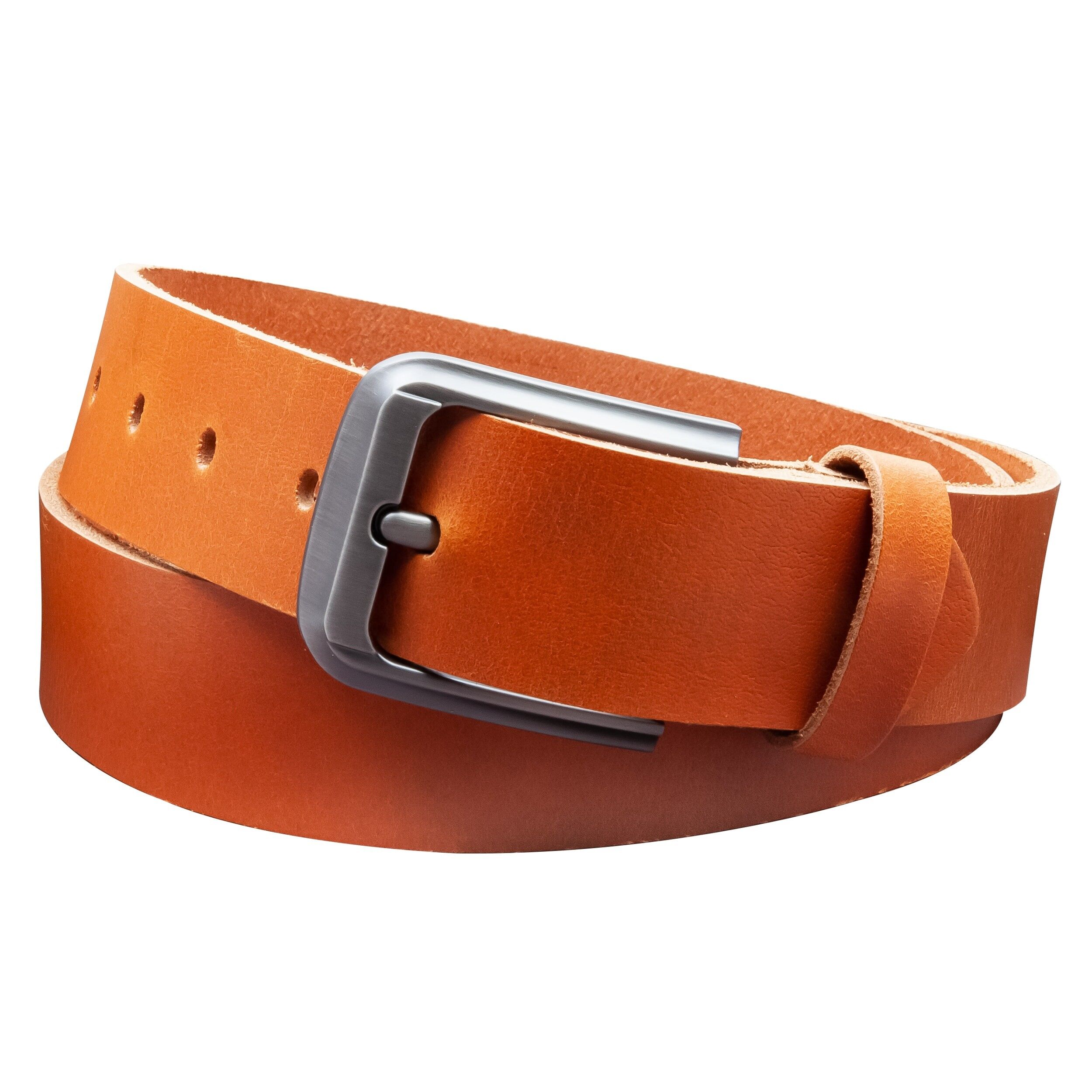 Cintura 40 mm in pelle piena modello EH55-VL-Cognac