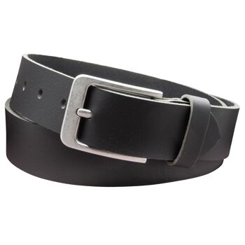 Ceinture 40 mm tout cuir modèle EH56-VL noir 1