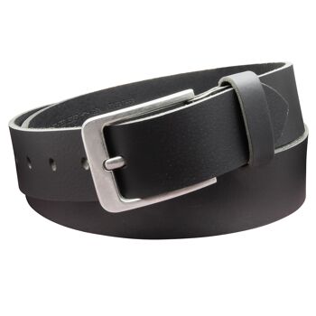 Ceinture 40 mm tout cuir modèle EH56-VL noir 3