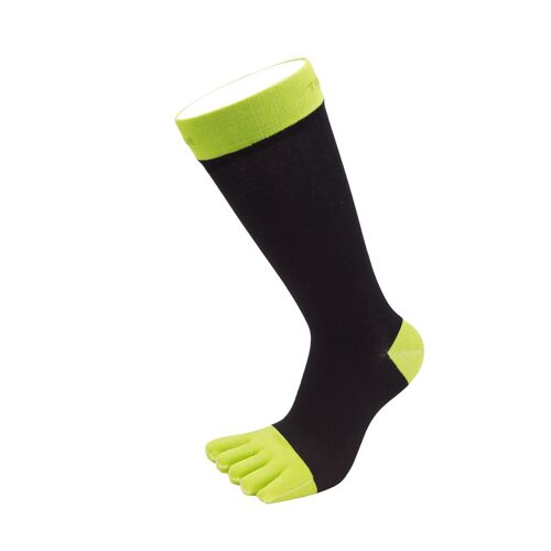 TOETOE® Essential Men Business Cotton Toe Socks - Black&Green
