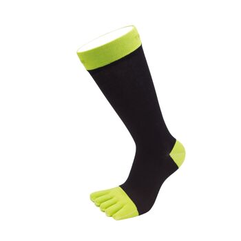 Chaussettes TOETOE® Essential Men Business Cotton Toe - Noir et Vert 1