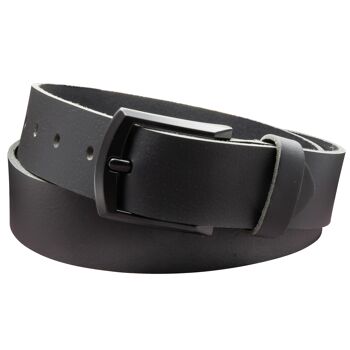 Ceinture 40 mm tout cuir modèle EH59-VL noir 1