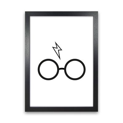 Harry Potter Glasses And Scar Framed Nursey Wall Art Print