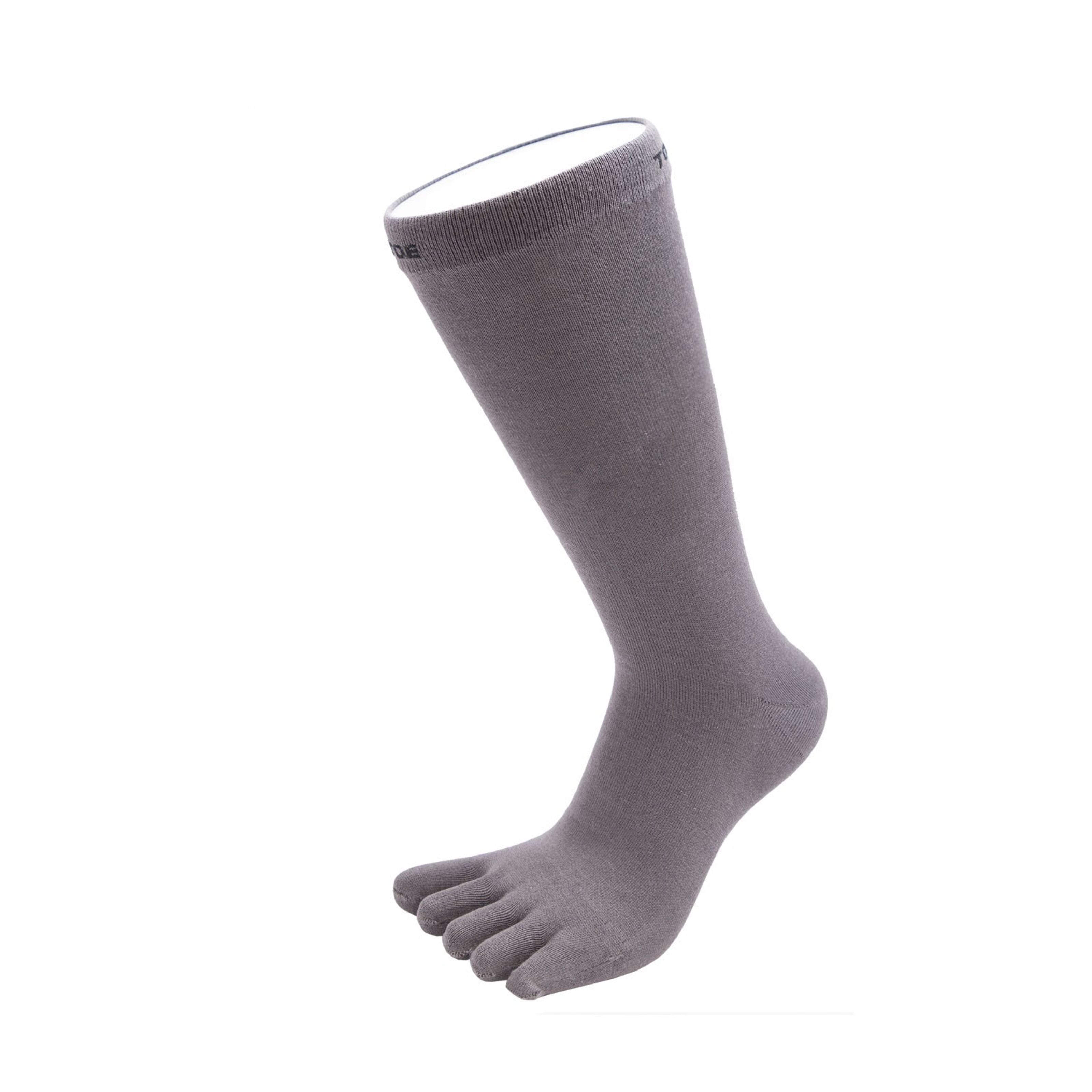 TOETOE® Essential Everyday Unisex Mid-Calf Plain Cotton Toe Socks