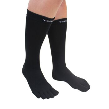 Chaussettes TOETOE® Essential Men unies en coton à bouts - Noir 2