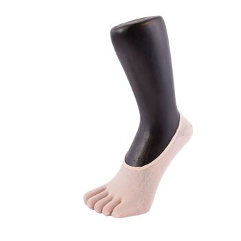 TOETOE® - Chaussettes à orteils couvre-pieds unies en soie essentielles de tous les jours 1