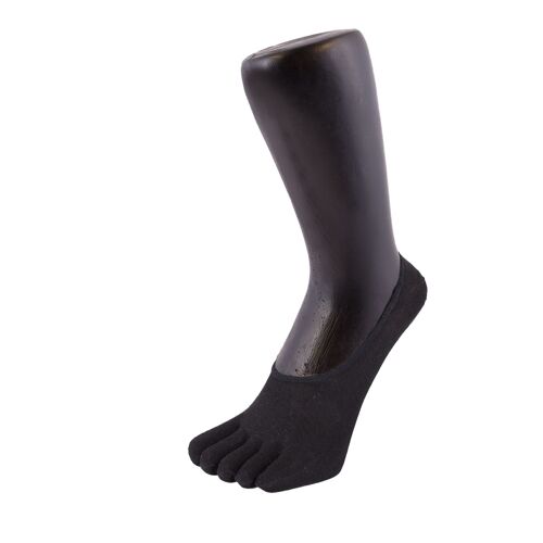 TOETOE® Essential Everyday Silk Plain Foot Cover Toe Socks - Black