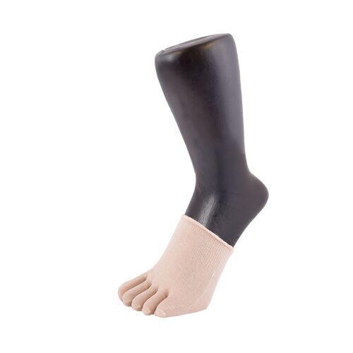 TOETOE® Essential Everyday Silk Plain Foot Cover Toe Socks - Beige 2