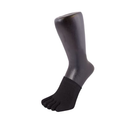 TOETOE® Essential Everyday Silk Plain Foot Cover Toe Socks - Black 2