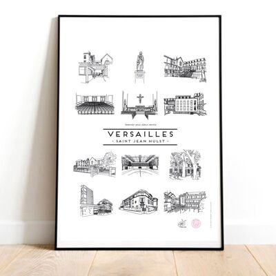 Illustrated poster Saint Jean Hulst - Versailles