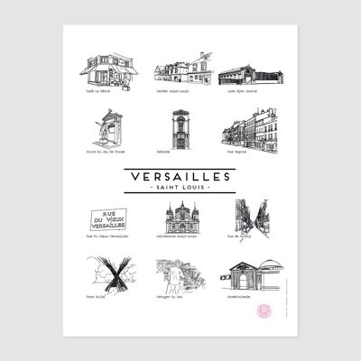 Illustrated poster VERSAILLES