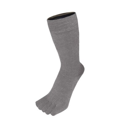 TOETOE® Essential Silk Mid-Calf Plain Toe Socks - Silver