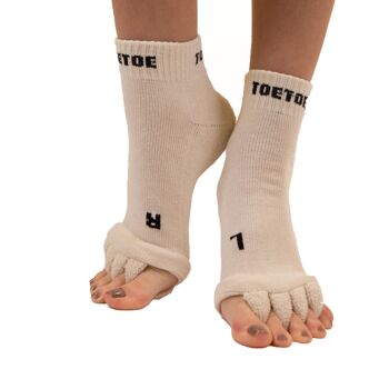 TOETOE® Socks - Over-Knee Toe Socks Black Grey Unisize