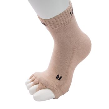 Chaussettes Séparateur d'Orteils en Coton TOETOE® Health - Fauve 1