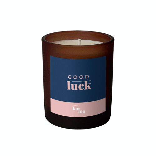 GOOD LUCK Slogan Candle - refillable, handmade with essential oils