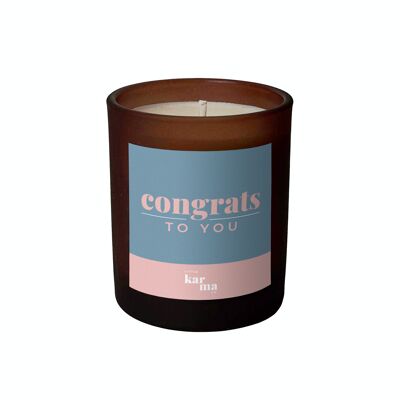 CONGRATS TO YOU Slogan Candle - refillable, handmade with essential oils