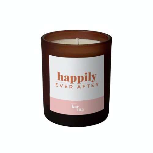 HAPPILY EVER AFTER Slogan Candle - refillable, handmade with essential oils