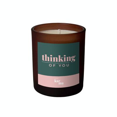 THINKING OF YOU Slogan Candle - refillable, handmade with essential oils