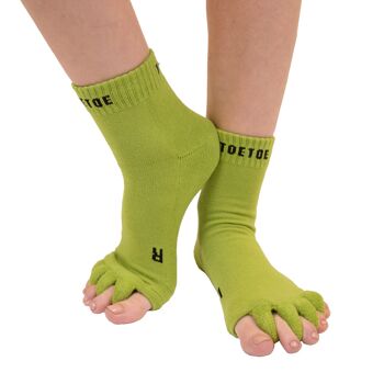 Chaussettes Séparatrices d'Orteils en Coton TOETOE® Health - Vert 3