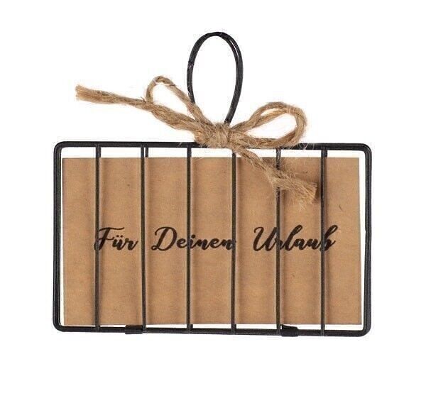 Borsa metallica "Per le tue vacanze" 9x8 cm PU 8