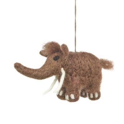 Handmade Felt Woolly Mammoth Hanging Decoration