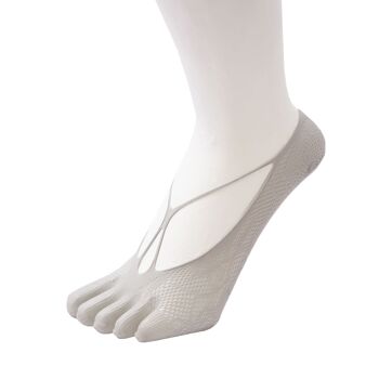 Couvre-pieds en nylon résille TOETOE® Legwear - Gris 1