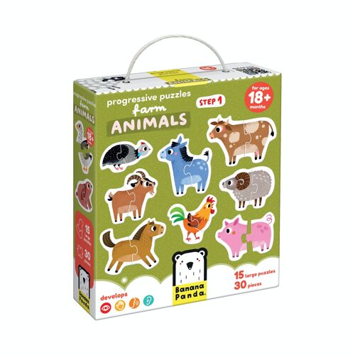 Progressive Puzzles Farm Animals 18m+