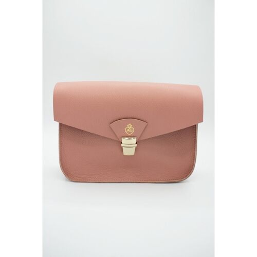 LE SAC STEPH EN CUIR VIEUX ROSE