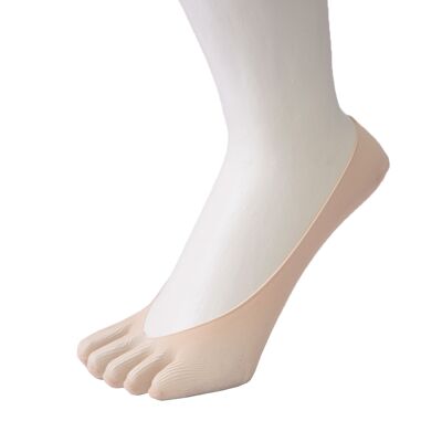 Cubrepies de nailon liso para calzas TOETOE® - Beige