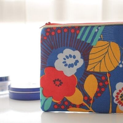 Pochette Alna fleurs rouges