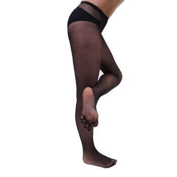 Collants TOETOE® Legwear Plain Nylon Toe - Noir 2