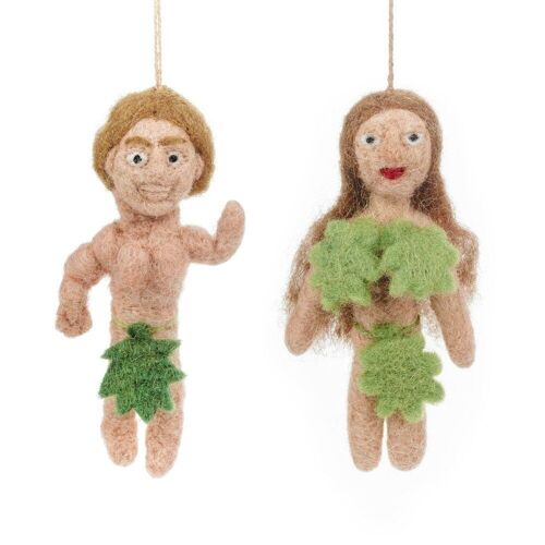 Handmade Felt Adam & Eve Hanging Adam Decoration - Adam