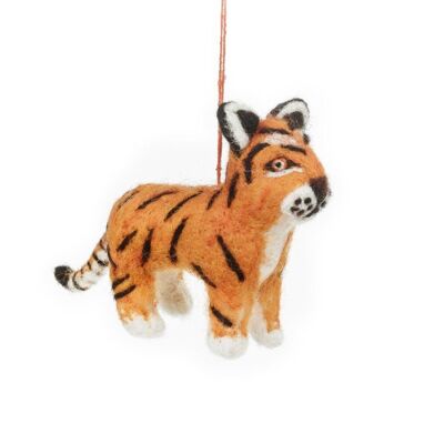 Handmade Felt Tabby the Tiger Hanging Decoration