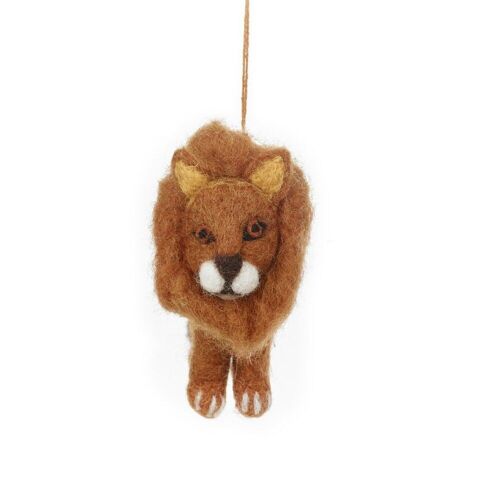 Handmade Felt Lionel the Lion Hanging Decoration