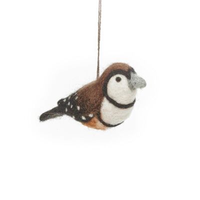 Handmade Felt Darwin the Finch Hanging Decoration