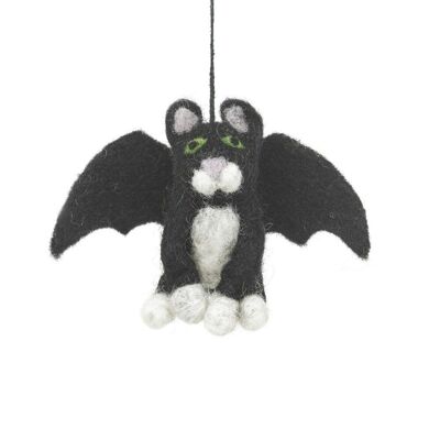 Handgemachte Filz Batty Catty Halloween-Dekoration zum Aufhängen