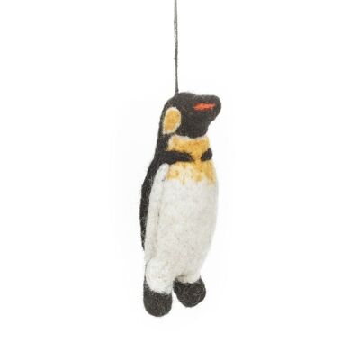 Feutre fait à la main Eddie le pingouin empereur suspendu décoration arctique