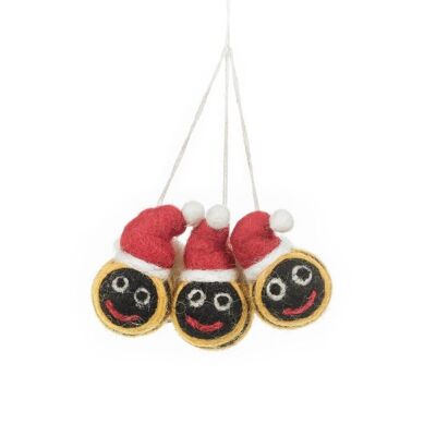 Handmade Felt Mini Christmas Bee's (Set of 3) Hanging Tree Decorations