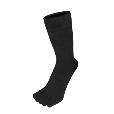 TOETOE® Outdoor Unisex Wool Mid-Calf Toe Socks - Black