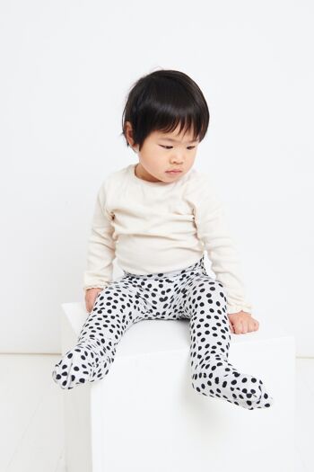 Spotty Dotty - leggings avec chaussettes amovibles intégrées. 1