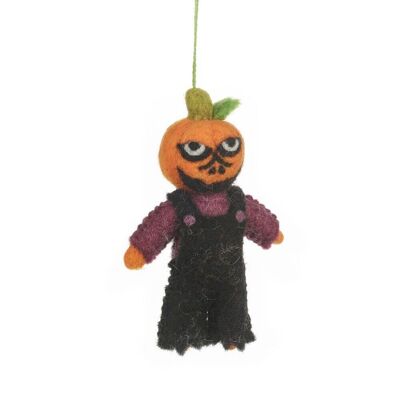 Handgemachte Filz Hannibal Kürbis hängende Halloween-Dekoration