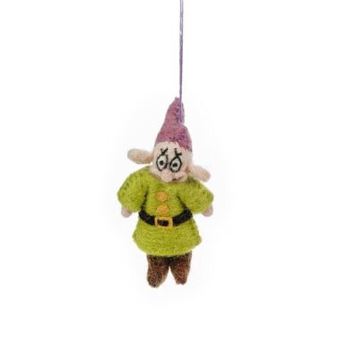 Feltro fatto a mano Dopey the Dwarf Hanging Fairytale Decoration