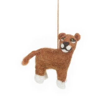 Feutre fait à la main Lux le Lioncub Hanging Baby Lion Safari Décoration 1